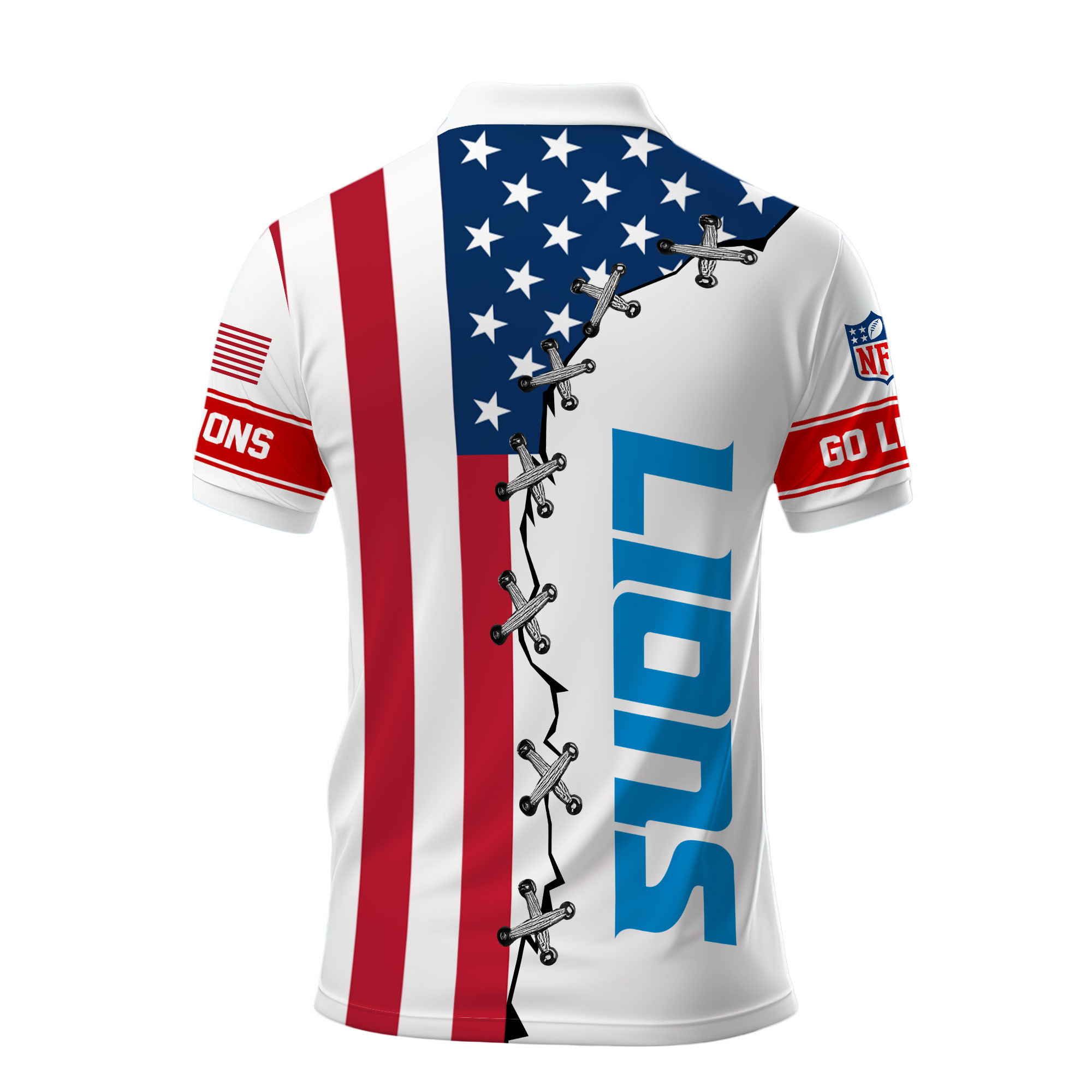 Detroit Lions | Premium NFL Freedom American Polo - Image 3