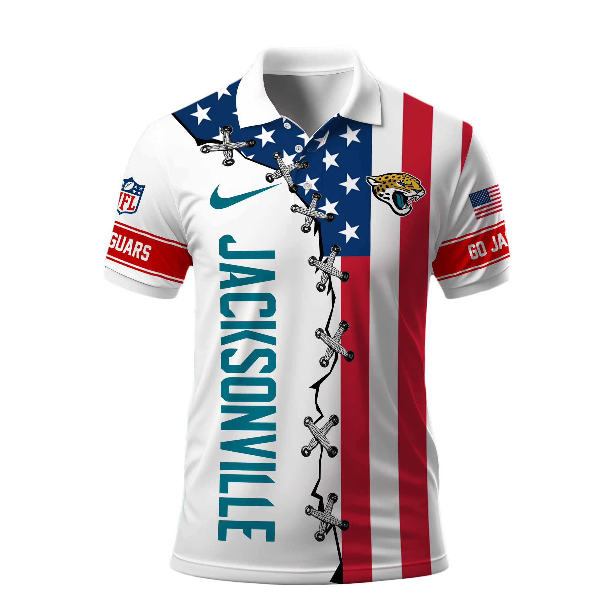 Jacksonville Jaguars | Premium NFL Freedom American Polo - Image 2