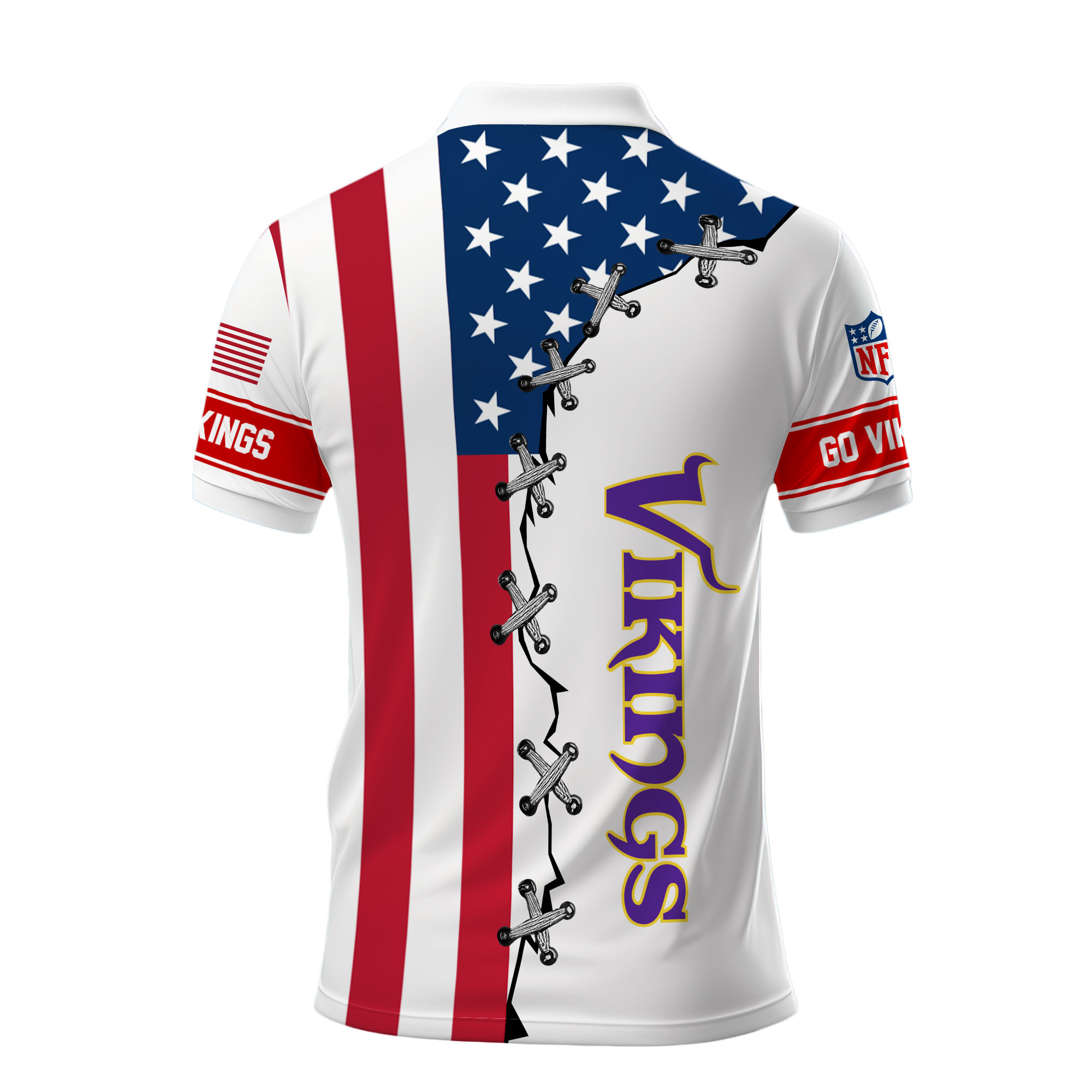 Minnesota Vikings | Premium NFL Freedom American Polo - Image 3