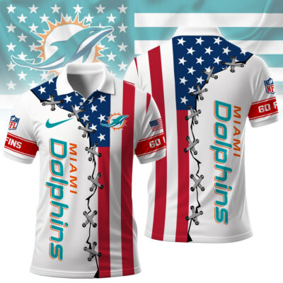 Miami Dolphins | Premium NFL Freedom American Polo - L