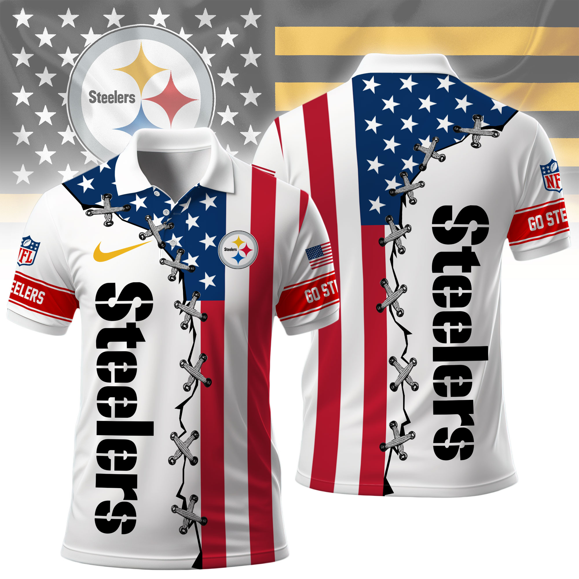 Pittsburgh Steelers | Premium NFL Freedom American Polo