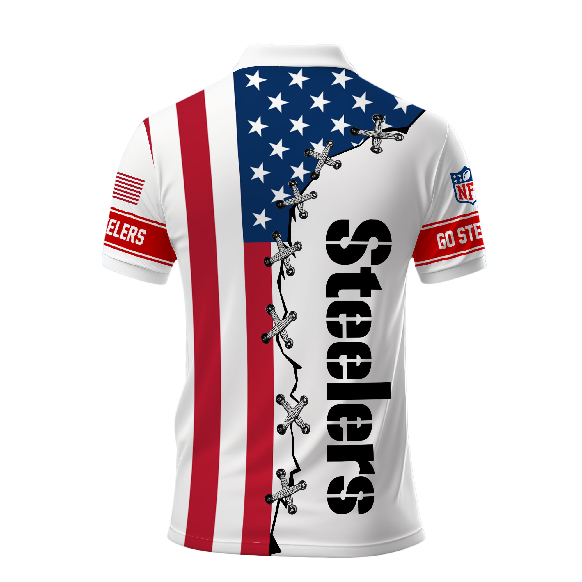 Pittsburgh Steelers | Premium NFL Freedom American Polo - Image 3