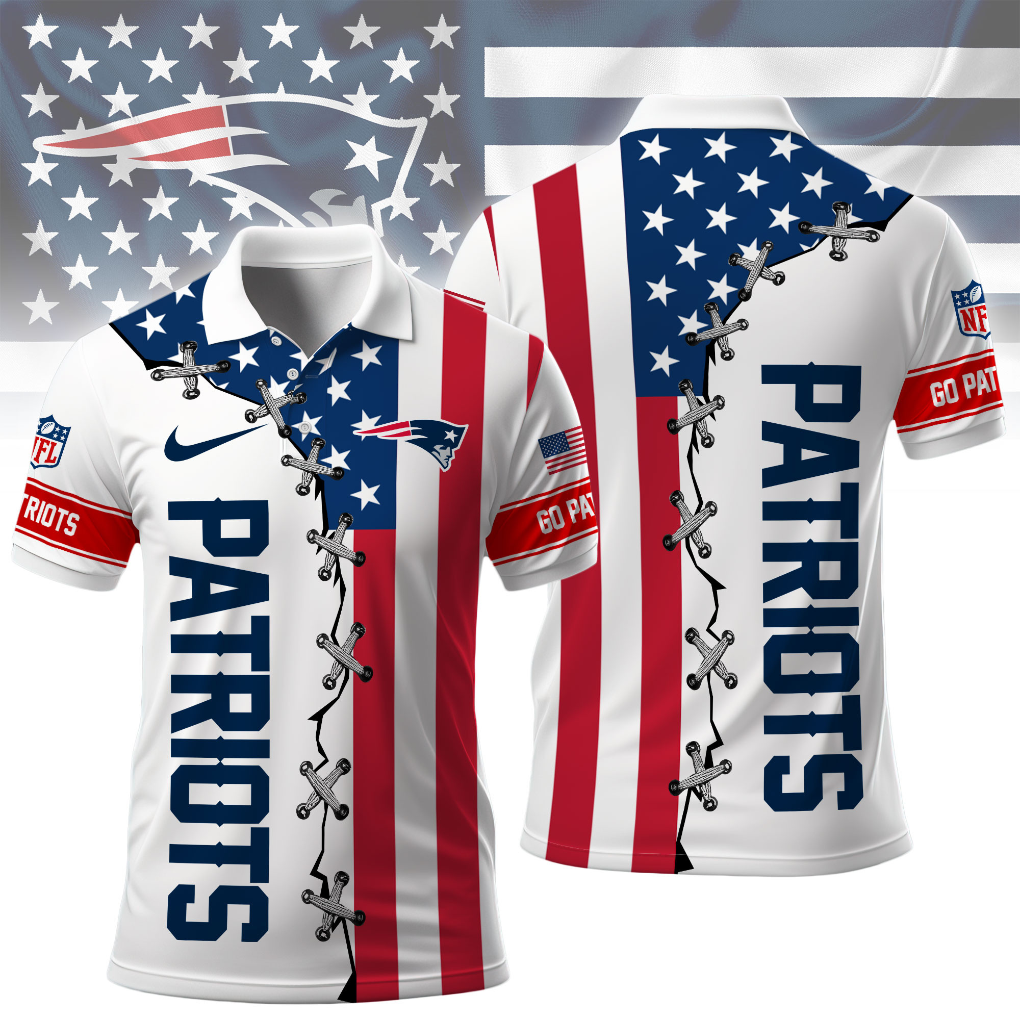 New England Patriots | Premium NFL Freedom American Polo