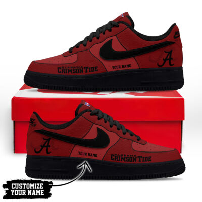 Alternative view of Alabama Crimson Tide | Premium NCAA Custom AF1 Shoes