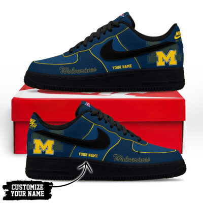 Alternative view of Michigan Wolverines | Premium NCAA Custom AF1 Shoes