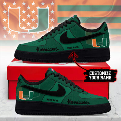 Miami Hurricanes | Premium NCAA Custom AF1 Shoes