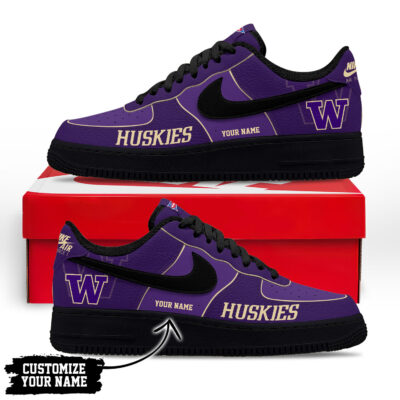Alternative view of Washington Huskies | Premium NCAA Custom AF1 Shoes
