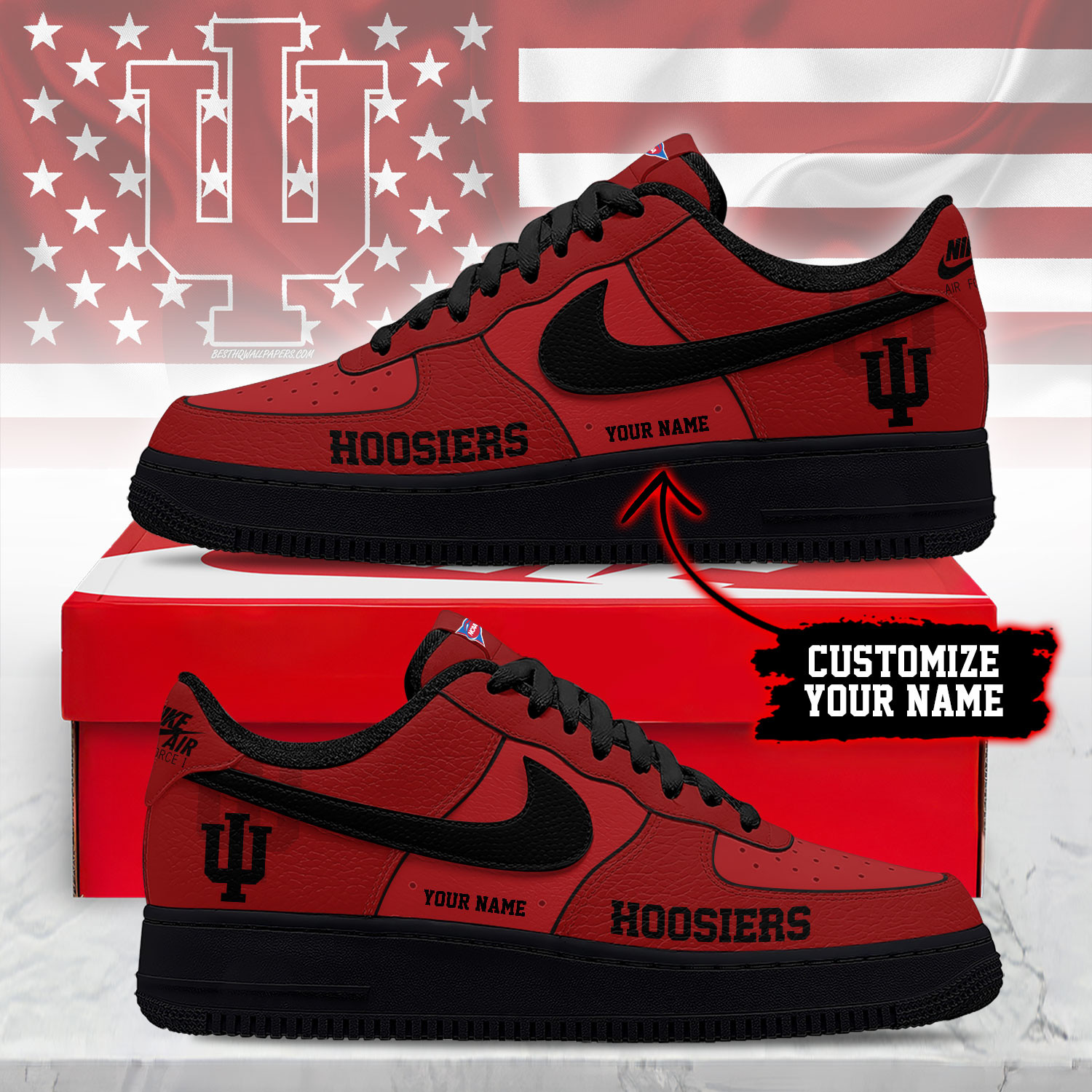 Indiana Hoosiers | Premium NCAA Custom AF1 Shoes