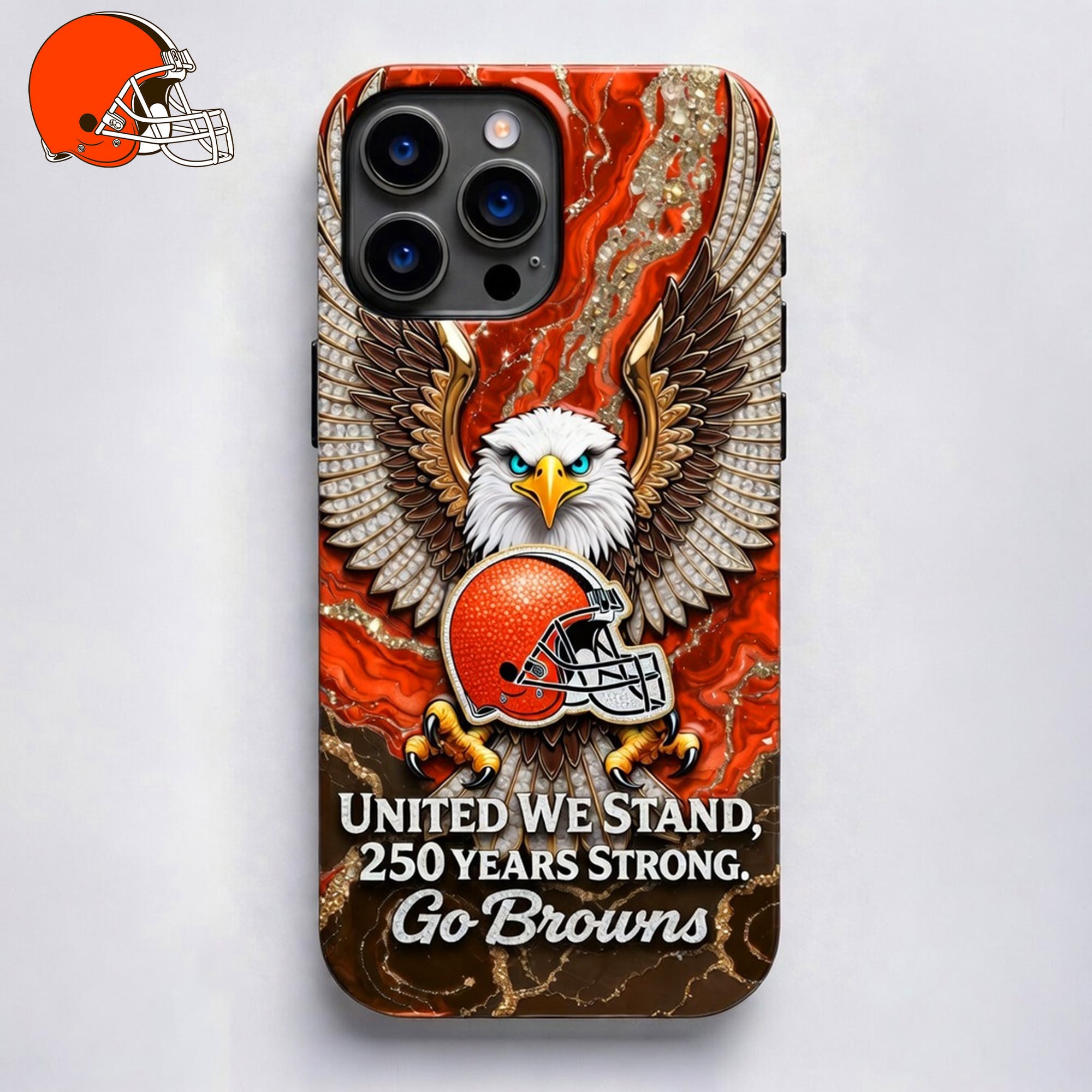 Cleveland Browns | Premium NFL 250 Years Of America Freedom Luxury Phone Case