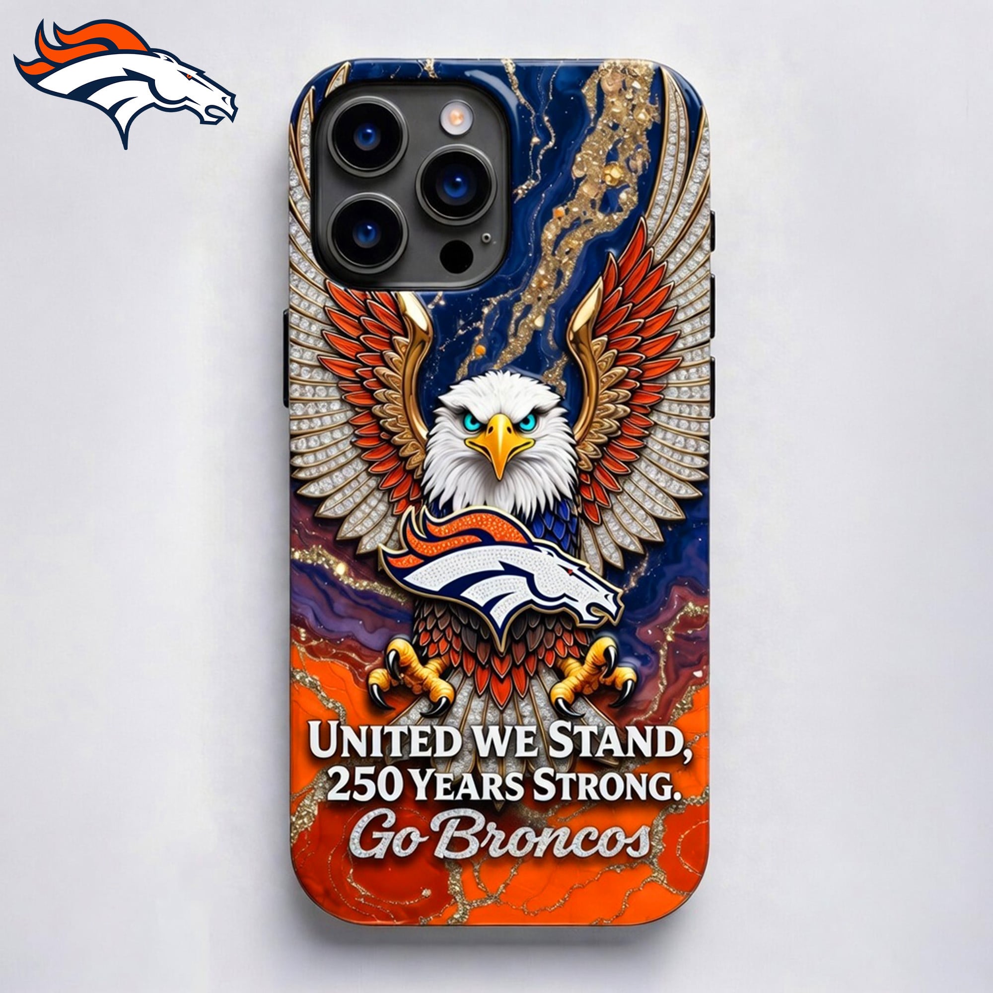 Denver Broncos | Premium NFL 250 Years Of America Freedom Luxury Phone Case