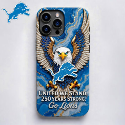 Detroit Lions | Premium NFL 250 Years Of America Freedom Luxury Phone Case