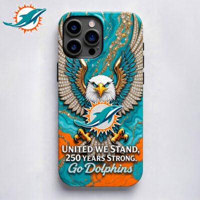 Miami Dolphins | Premium NFL 250 Years Of America Freedom Luxury Phone Case