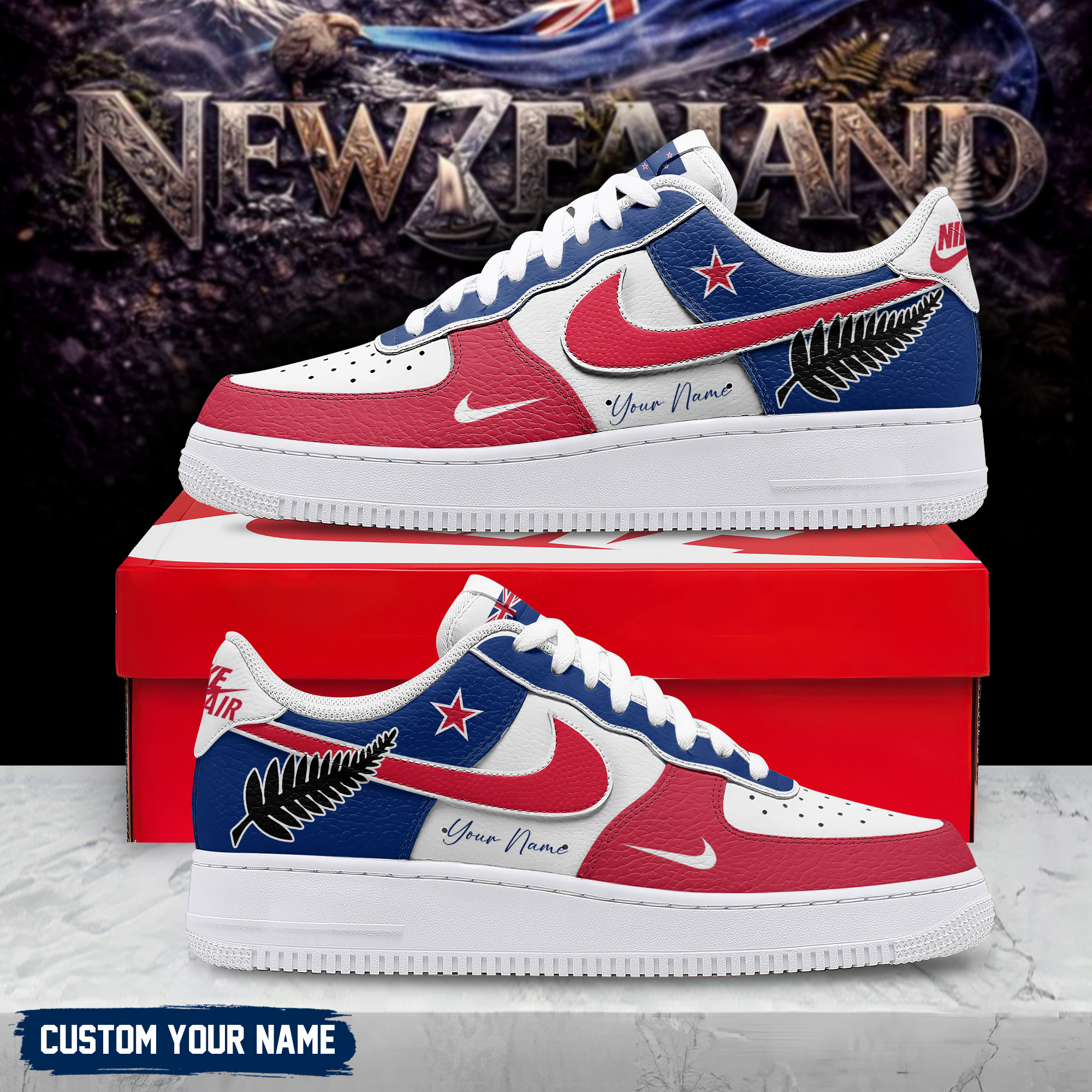 New Zealand | Premium WC26 Custom AF1 Shoes