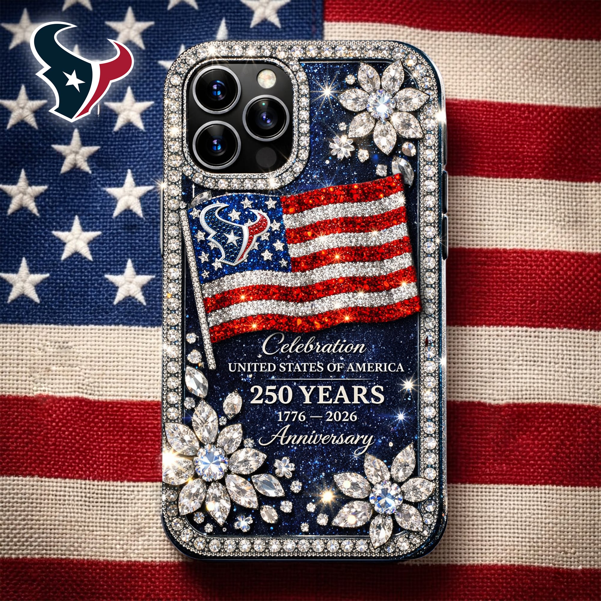 Houston Texans | Premium NFL Celebration United States Of America 250 Years Luxury Phone Case