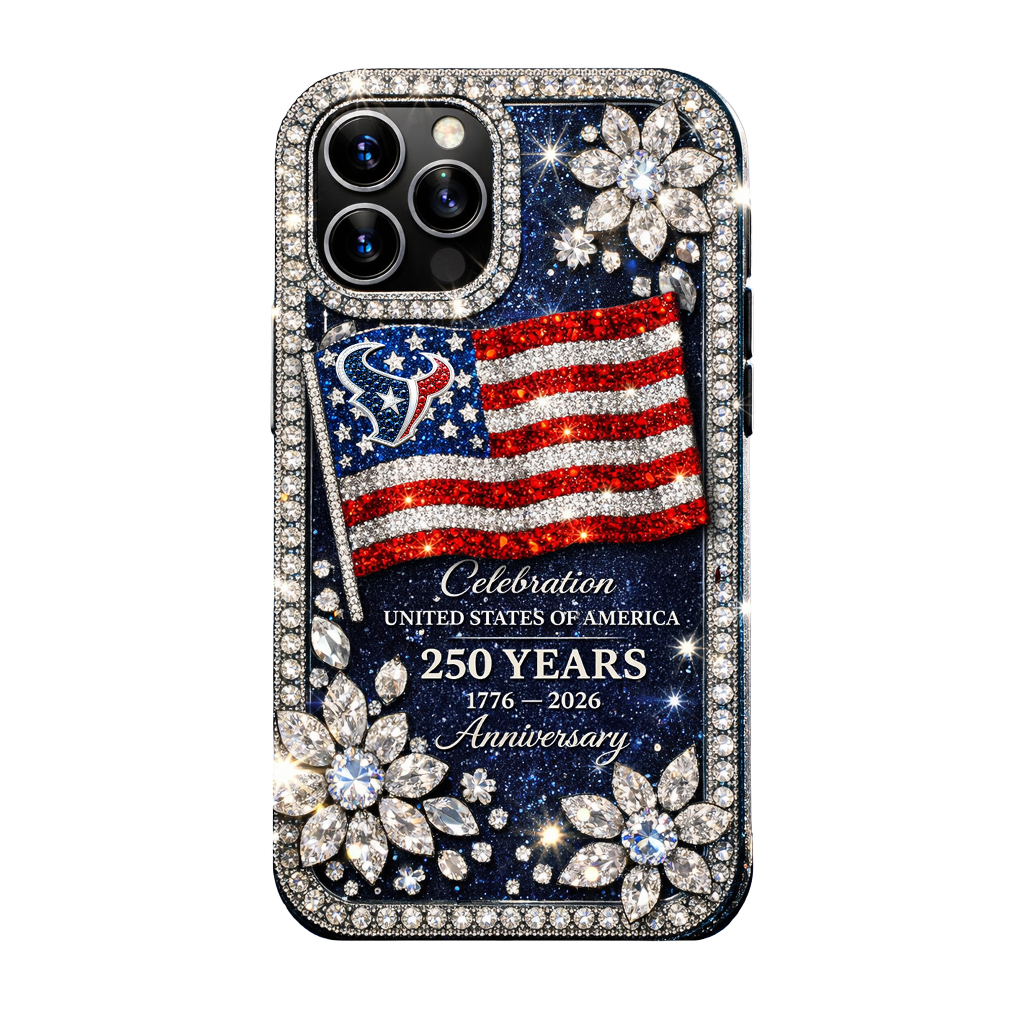 Houston Texans | Premium NFL Celebration United States Of America 250 Years Luxury Phone Case - Image 2