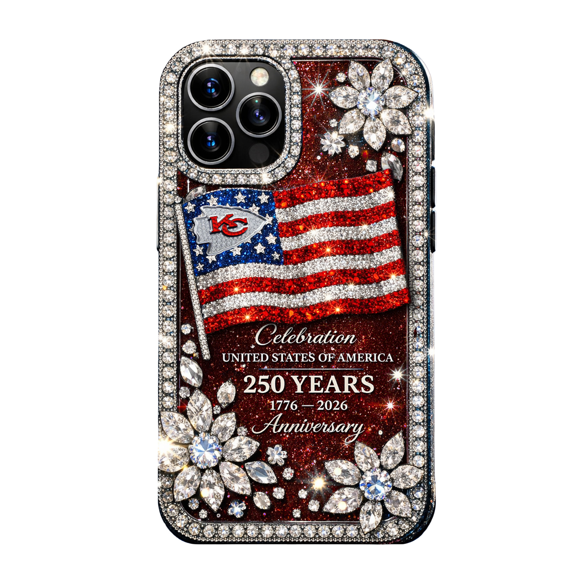 Kansas City Chiefs | Premium NFL Celebration United States Of America 250 Years Luxury Phone Case - Image 2