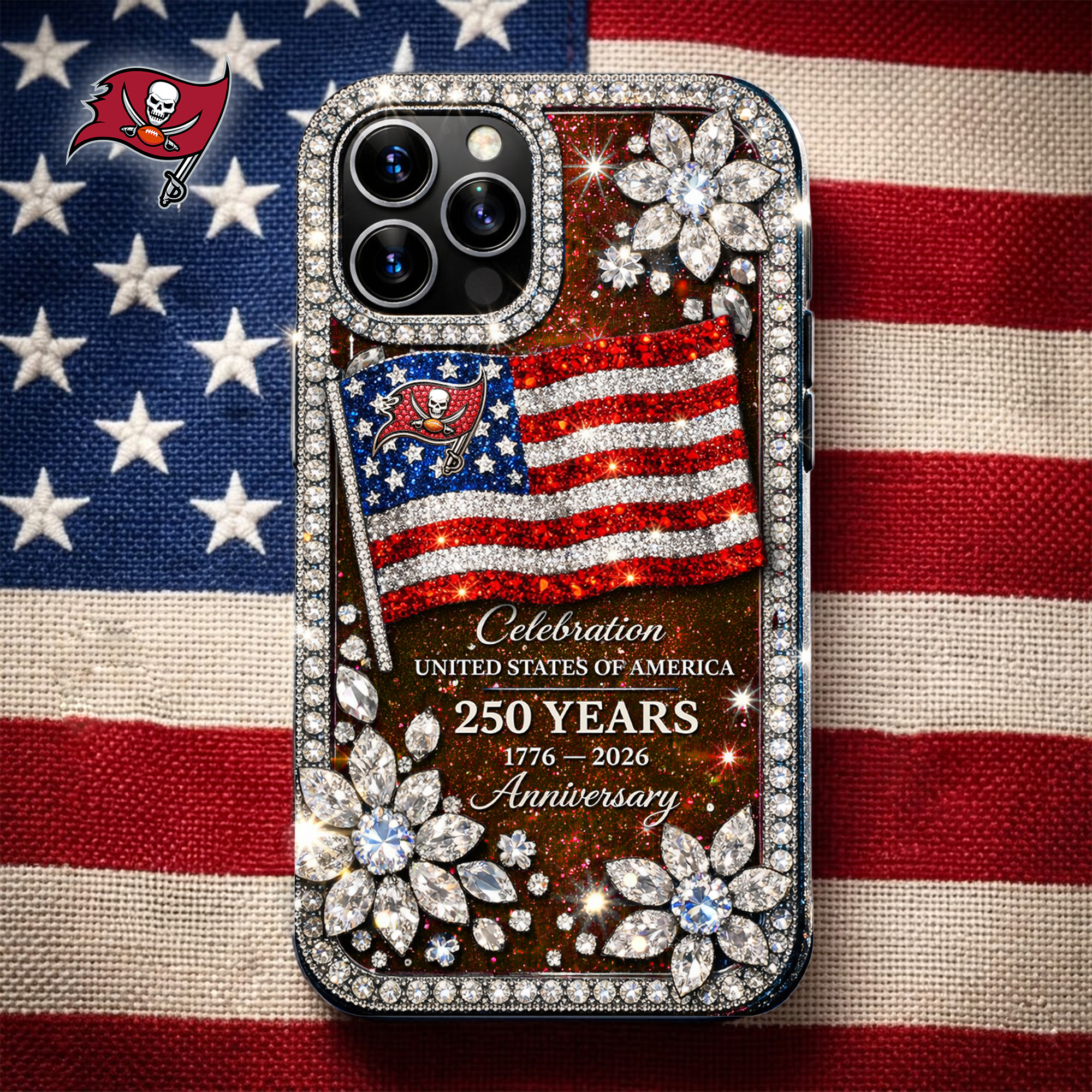 Tampa Bay Buccaneers | Premium NFL Celebration United States Of America 250 Years Luxury Phone Case