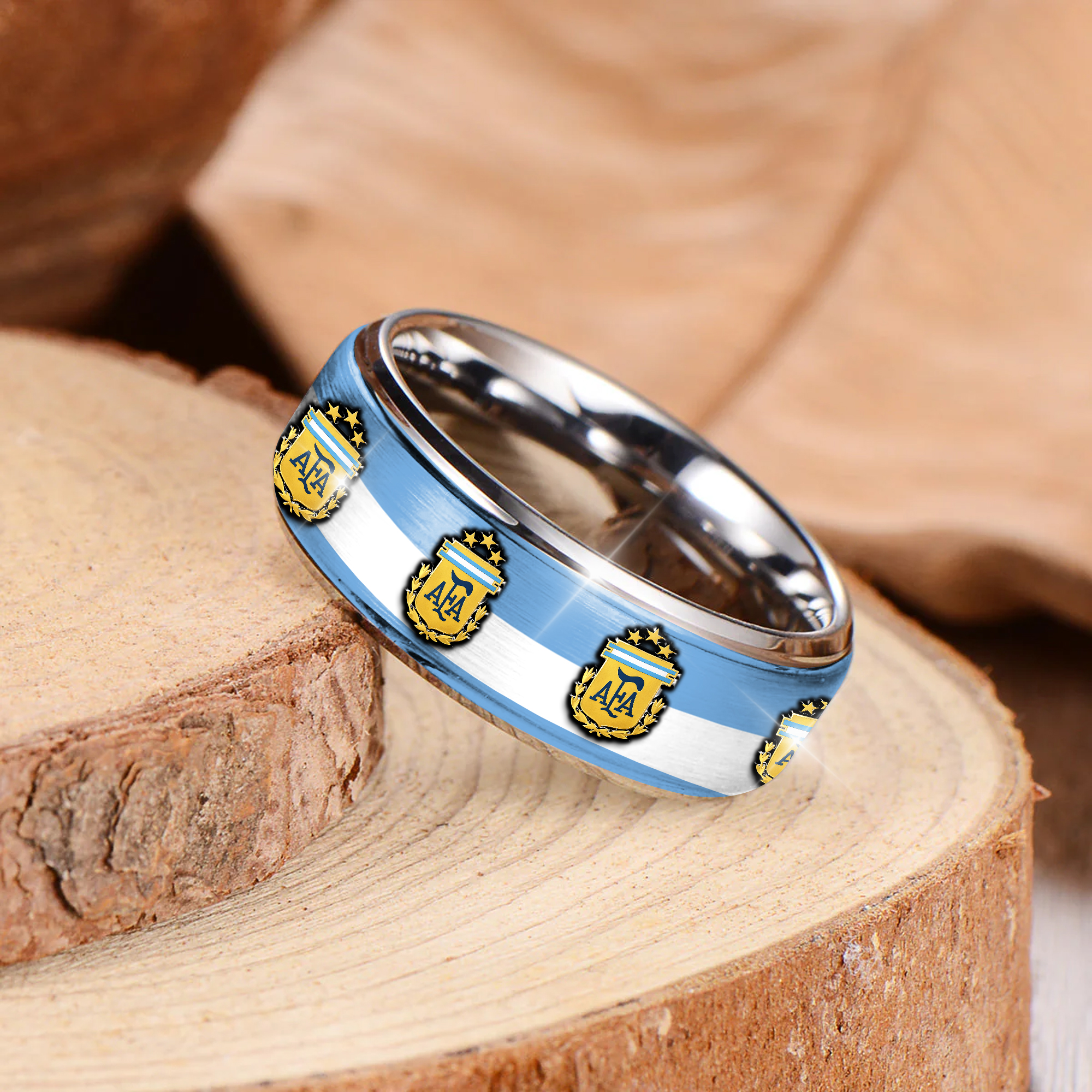 Argentina | Premium WC26 National Team Silver Tungsten Ring - Image 3