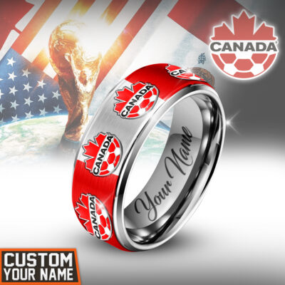 Canada | Premium WC26 National Team Silver Tungsten Ring