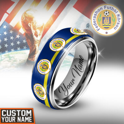 Curaçao | Premium WC26 National Team Silver Tungsten Ring