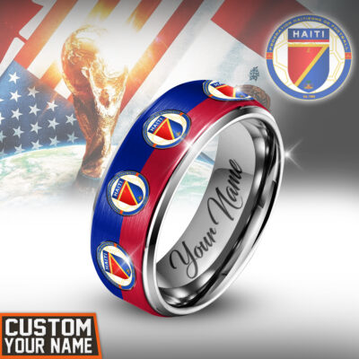 Haiti | Premium WC26 National Team Silver Tungsten Ring - 5