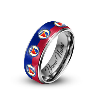 Alternative view of Haiti | Premium WC26 National Team Silver Tungsten Ring