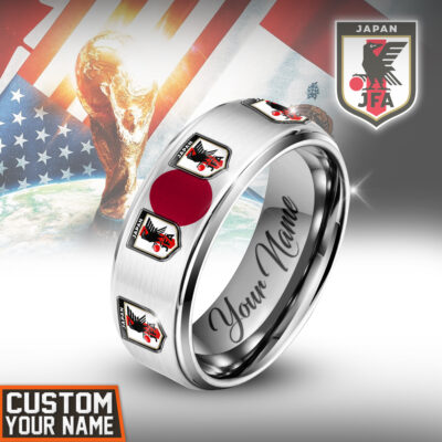 Japan | Premium WC26 National Team Silver Tungsten Ring - 9