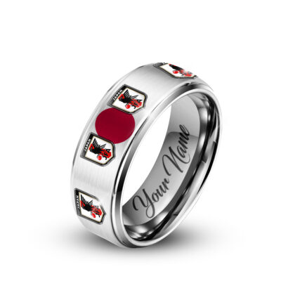 Alternative view of Japan | Premium WC26 National Team Silver Tungsten Ring