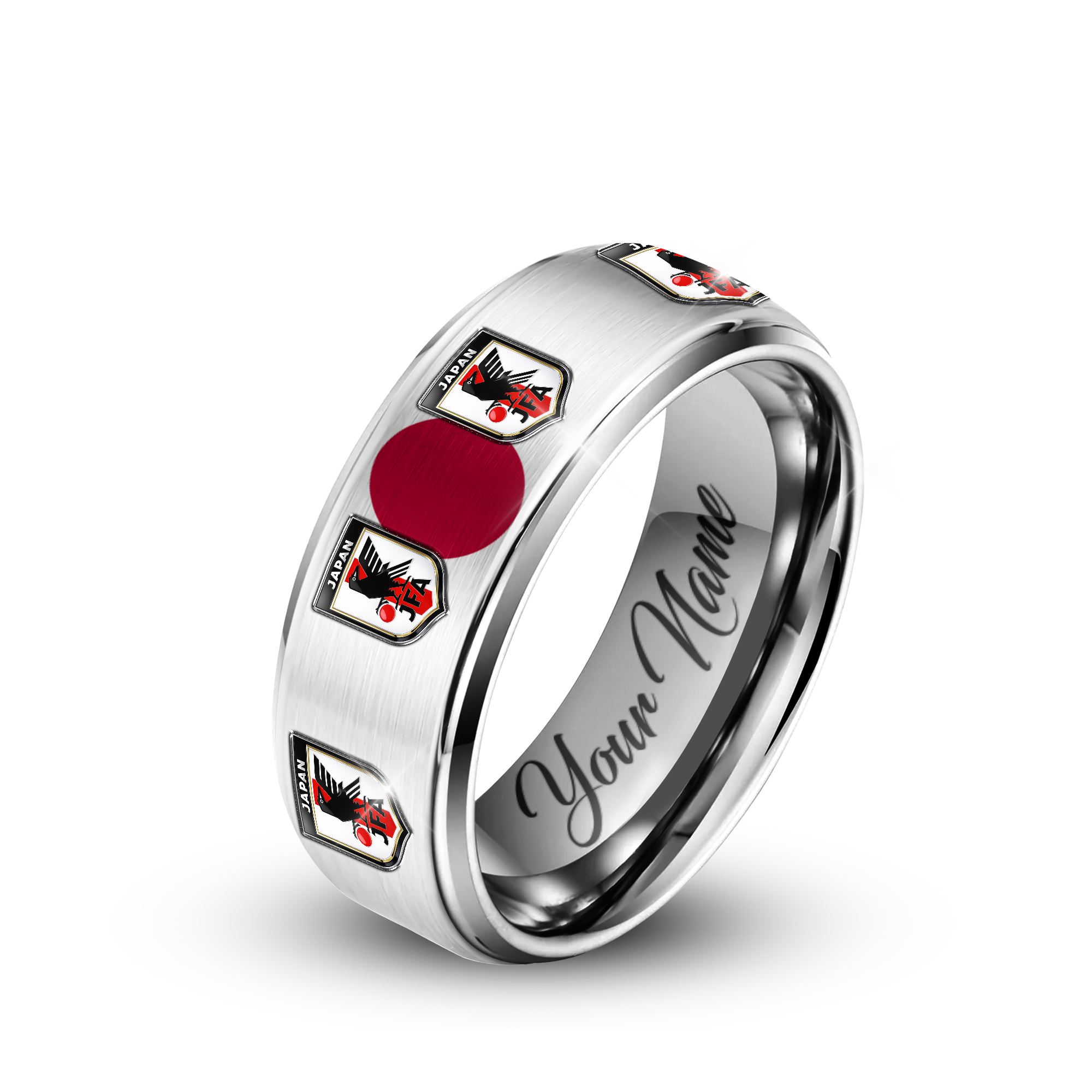 Japan | Premium WC26 National Team Silver Tungsten Ring - Image 2