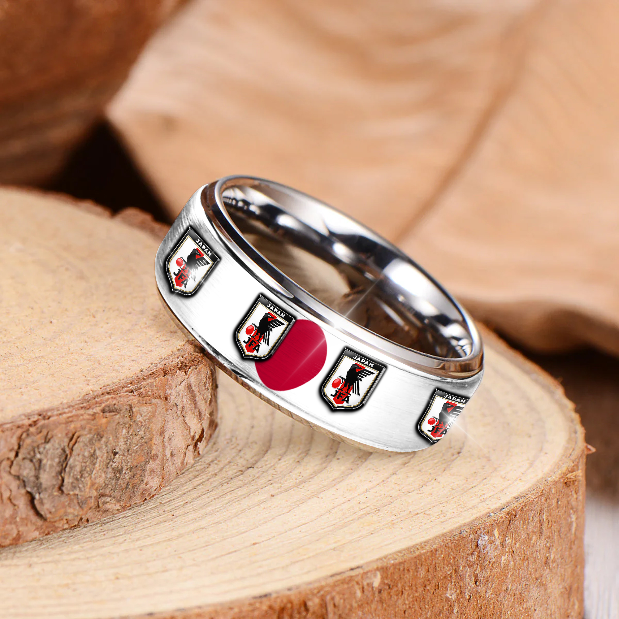 Japan | Premium WC26 National Team Silver Tungsten Ring - Image 3