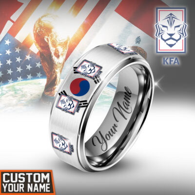 Korea Republic | Premium WC26 National Team Silver Tungsten Ring