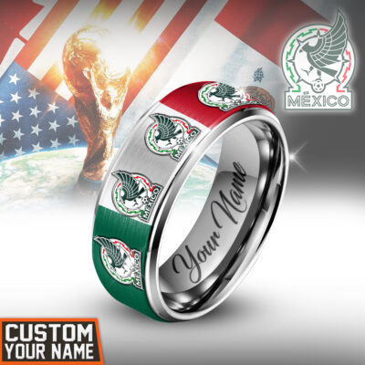 Mexico | Premium WC26 National Team Silver Tungsten Ring