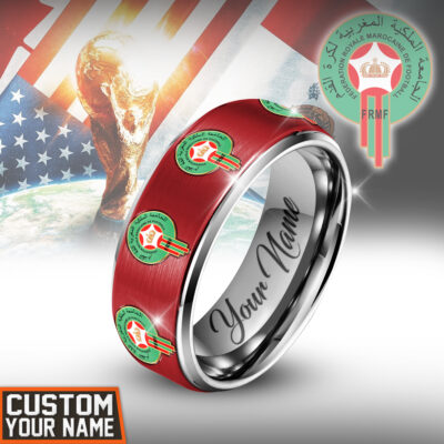 Morocco | Premium WC26 National Team Silver Tungsten Ring