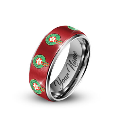 Alternative view of Morocco | Premium WC26 National Team Silver Tungsten Ring