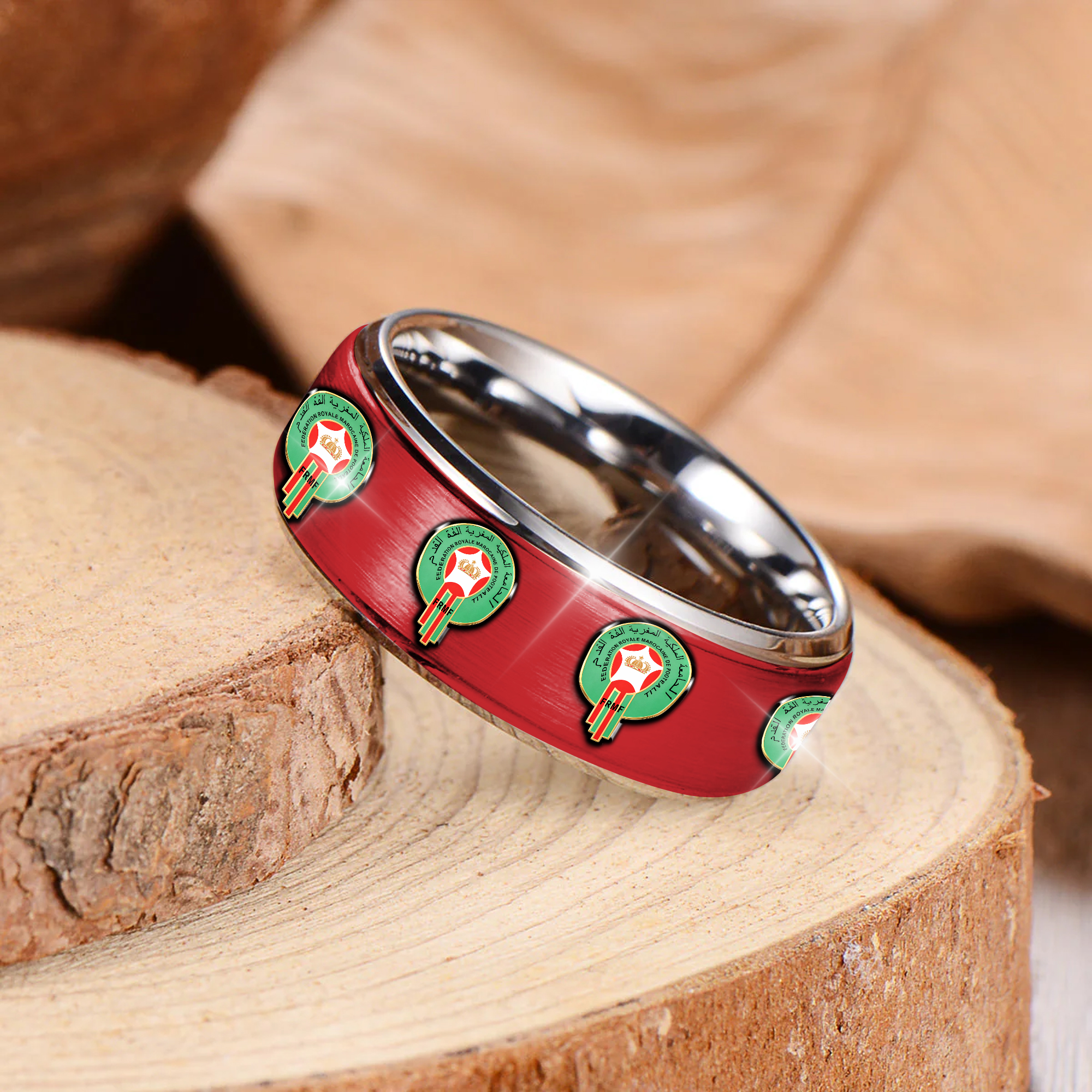 Morocco | Premium WC26 National Team Silver Tungsten Ring - Image 3