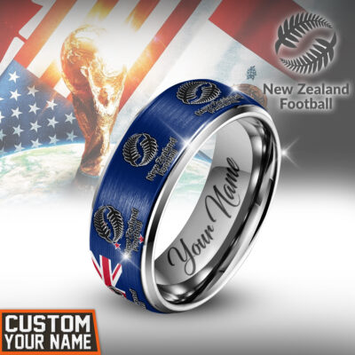 New Zealand | Premium WC26 National Team Silver Tungsten Ring