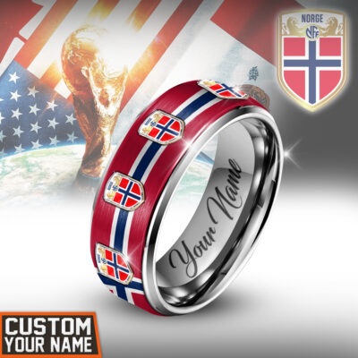 Norway | Premium WC26 National Team Silver Tungsten Ring