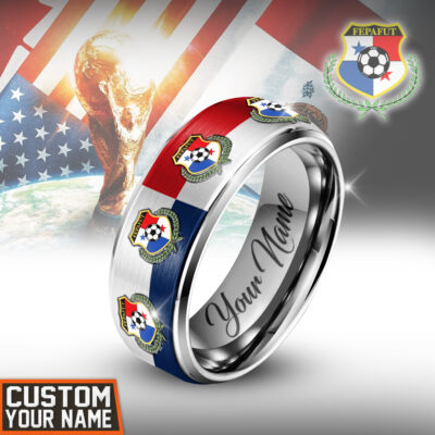 Panama | Premium WC26 National Team Silver Tungsten Ring