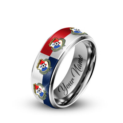 Alternative view of Panama | Premium WC26 National Team Silver Tungsten Ring