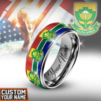 South Africa | Premium WC26 National Team Silver Tungsten Ring