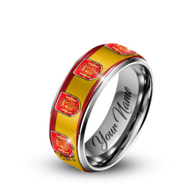 Alternative view of Spain | Premium WC26 National Team Silver Tungsten Ring