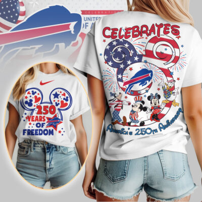 Buffalo Bills | Premium NFL Mickey Celebrates America 250th Anniversary Women Shirt