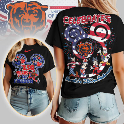 Chicago Bears | Premium NFL Mickey Celebrates America 250th Anniversary Women Shirt