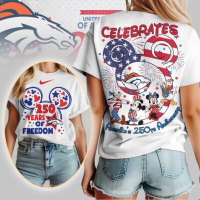 Denver Broncos | Premium NFL Mickey Celebrates America 250th Anniversary Women Shirt