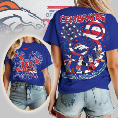 Denver Broncos | Premium NFL Mickey Celebrates America 250th Anniversary Women Shirt