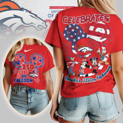 Denver Broncos | Premium NFL Mickey Celebrates America 250th Anniversary Women Shirt