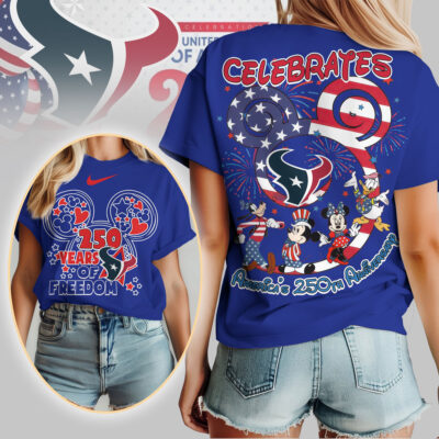Houston Texans | Premium NFL Mickey Celebrates America 250th Anniversary Women Shirt