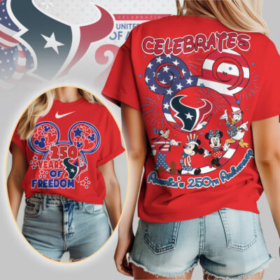 Houston Texans | Premium NFL Mickey Celebrates America 250th Anniversary Women Shirt