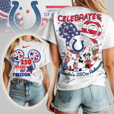 Indianapolis Colts | Premium NFL Mickey Celebrates America 250th Anniversary Women Shirt