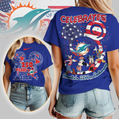 Miami Dolphins | Premium NFL Mickey Celebrates America 250th Anniversary Women Shirt